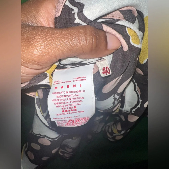 Marni Ballerina 100% Silk Blouse size 40 - Flawed/ Black - Picture 10 of 15